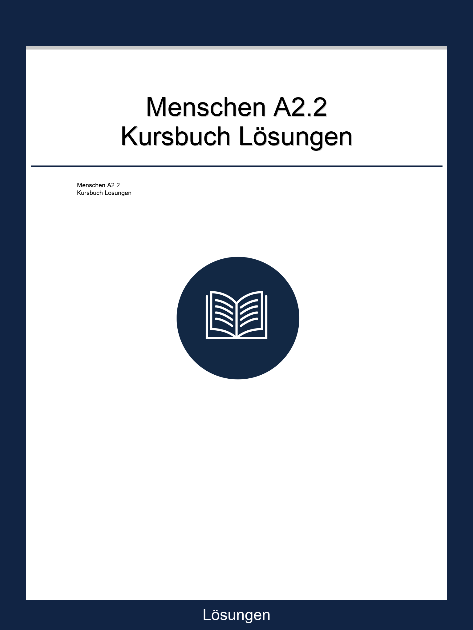 Menschen A2.2 Kursbuch Lösungen PDF