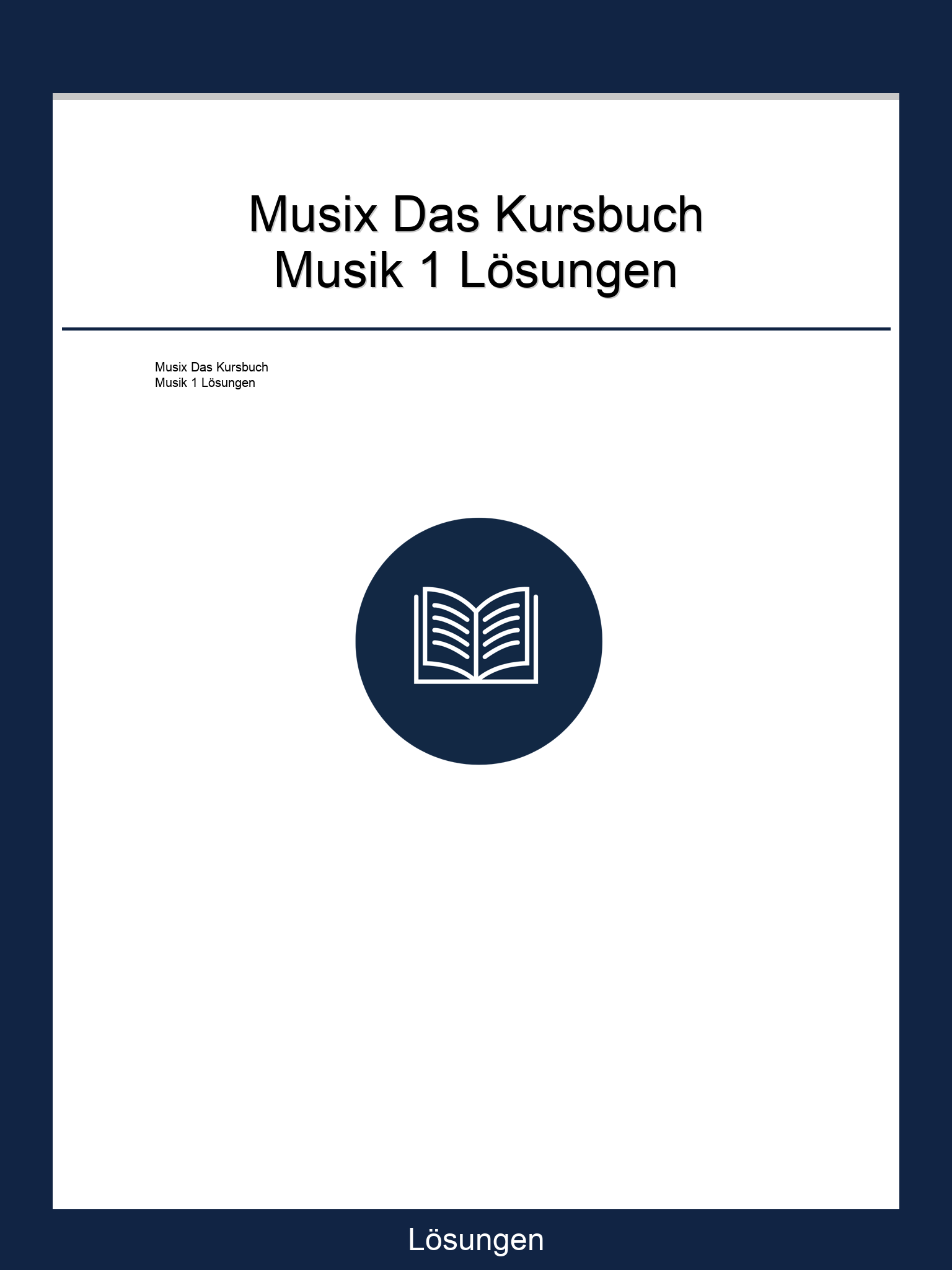 Musix Das Kursbuch Musik 1 Lösungen PDF