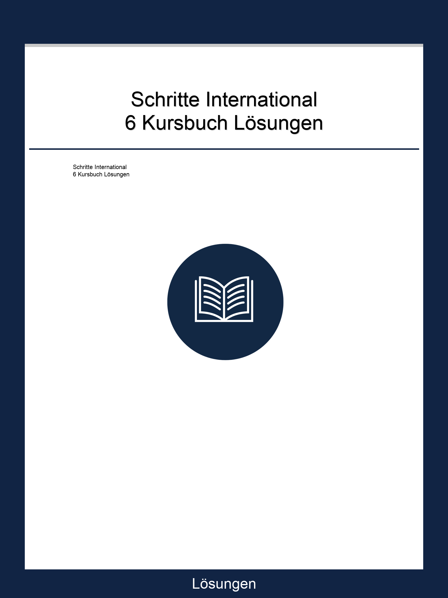 Schritte International 6 Kursbuch Lösungen PDF